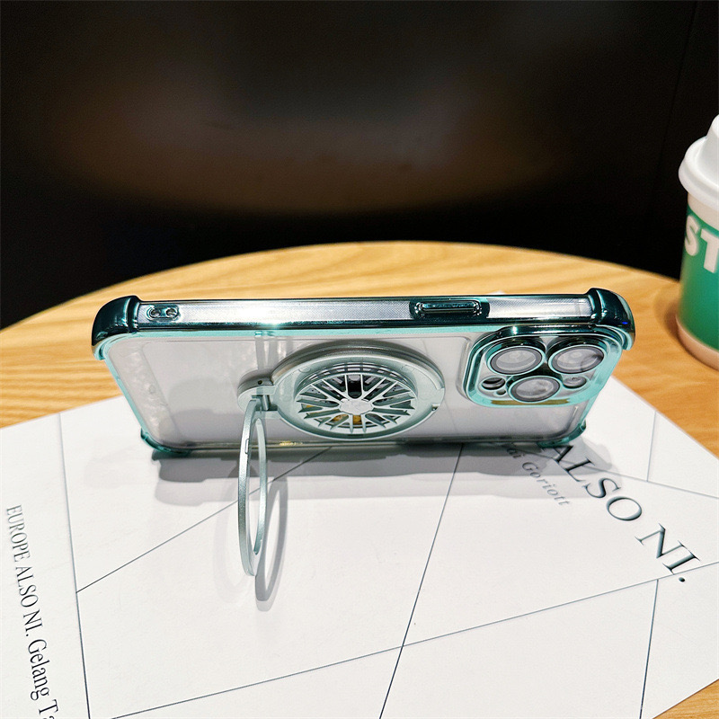 Large Window Magnetic Rotating Gyroscope Bracket Phone Case