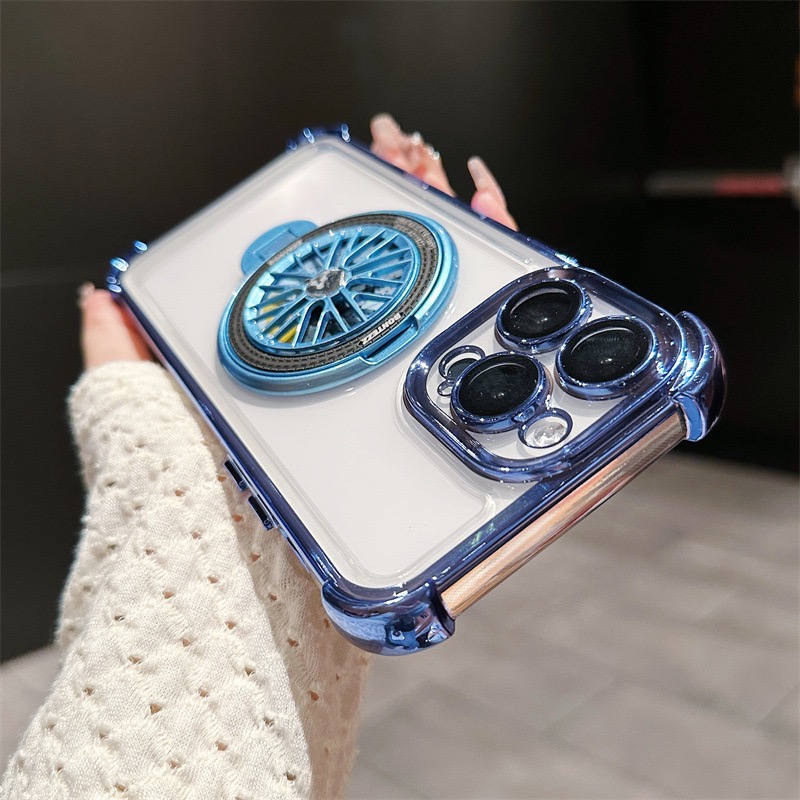 Large Window Magnetic Rotating Gyroscope Bracket Phone Case