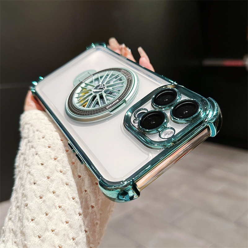 Large Window Magnetic Rotating Gyroscope Bracket Phone Case