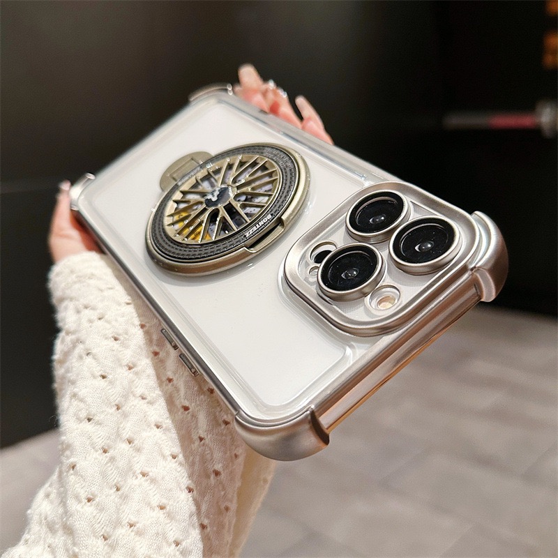 Large Window Magnetic Rotating Gyroscope Bracket Phone Case
