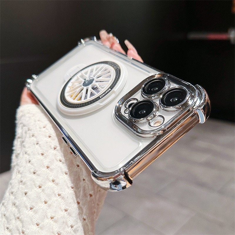 Large Window Magnetic Rotating Gyroscope Bracket Phone Case