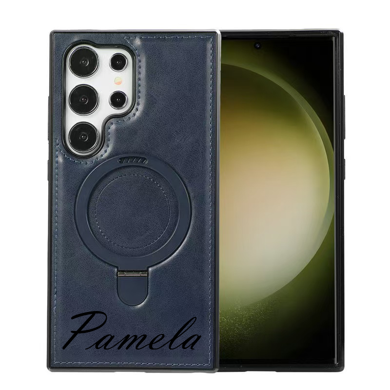 Business Leather Case for Samsung S24ultra Phone Case with Built-in Kickstand S23 Premium Leather S22Plus