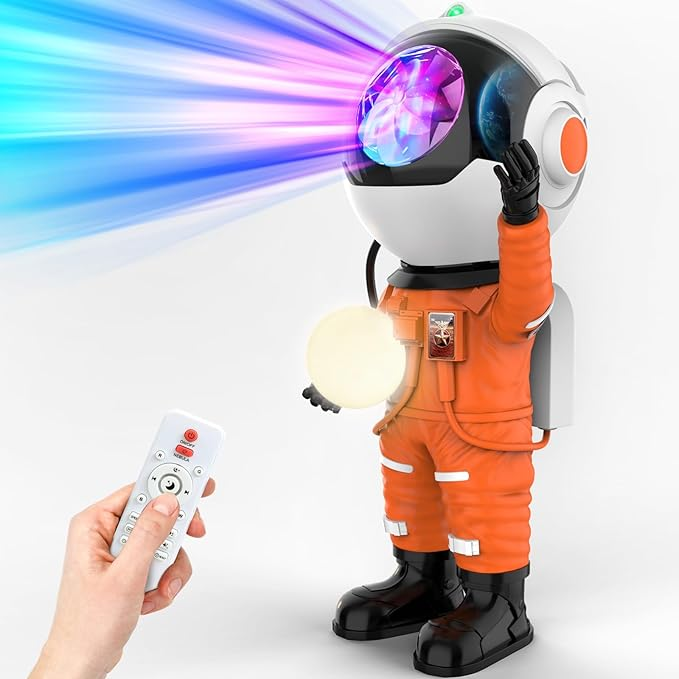 Rossetta Astronaut Galaxy Projector, Bedroom Star Projector, LED Night Light with Timer and Remote Control, Room Decor Aesthetics, Home Decor, Adults, Teens, Christmas, Birthdays