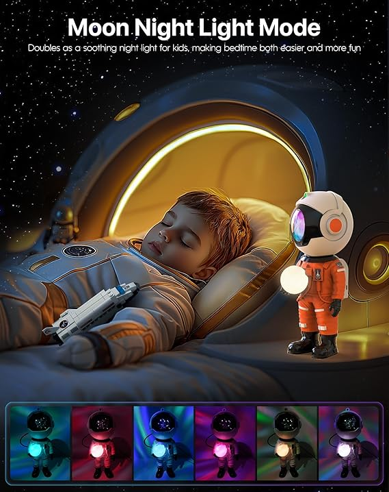 Rossetta Astronaut Galaxy Projector, Bedroom Star Projector, LED Night Light with Timer and Remote Control, Room Decor Aesthetics, Home Decor, Adults, Teens, Christmas, Birthdays