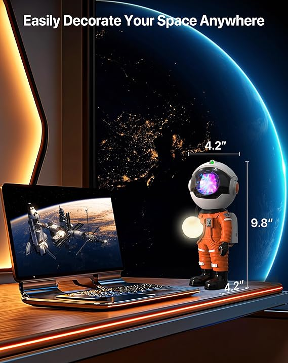 Rossetta Astronaut Galaxy Projector, Bedroom Star Projector, LED Night Light with Timer and Remote Control, Room Decor Aesthetics, Home Decor, Adults, Teens, Christmas, Birthdays