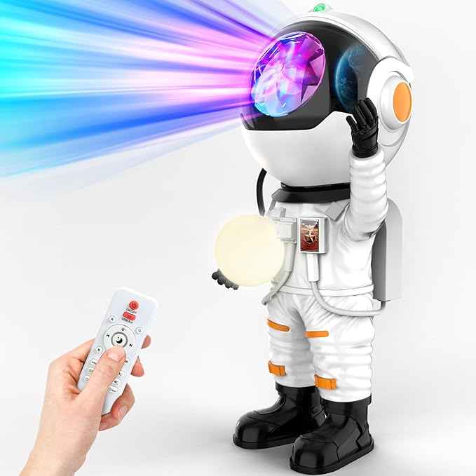 Rossetta Astronaut Galaxy Projector, Bedroom Star Projector, LED Night Light with Timer and Remote Control, Room Decor Aesthetics, Home Decor, Adults, Teens, Christmas, Birthdays