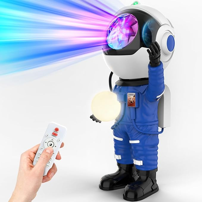 Rossetta Astronaut Galaxy Projector, Bedroom Star Projector, LED Night Light with Timer and Remote Control, Room Decor Aesthetics, Home Decor, Adults, Teens, Christmas, Birthdays