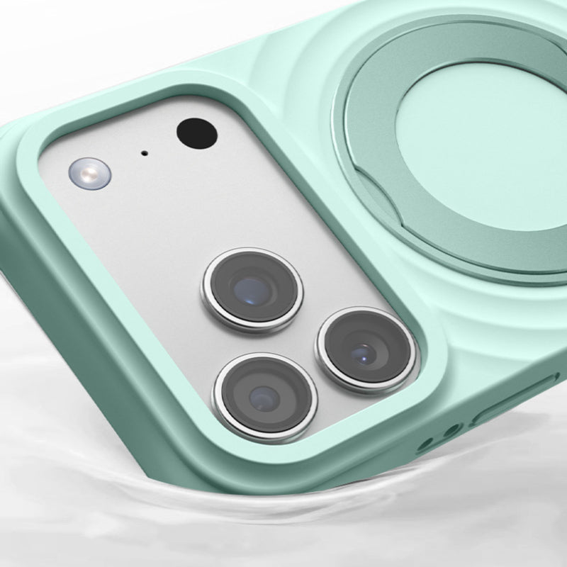 360° Rotating Liquid Silicone Stand Case with MagSafe For iPhone 17 Series
