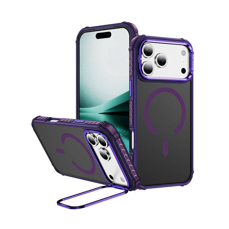  Skin-Feel Magnetic Kickstand Case for iPhone 17/16/15 Series