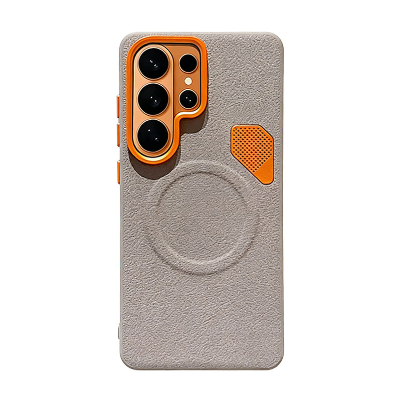 Premium Matte Leather Magnetic Cooling Case for Samsung S26 Ultra