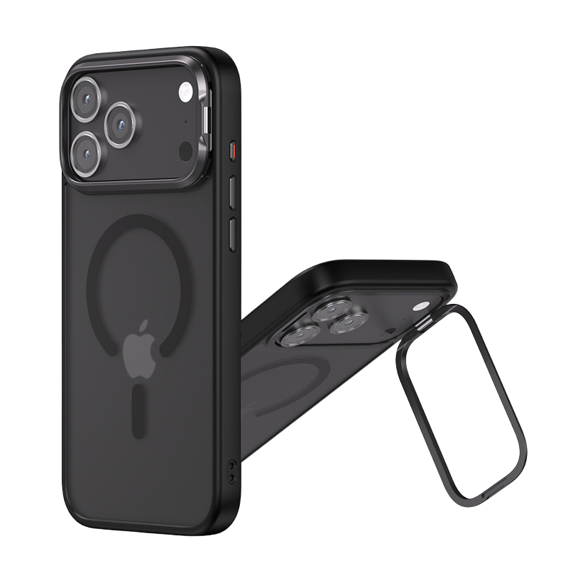 Matte Lens Stand Magnetic Case For iPhone 17 Series