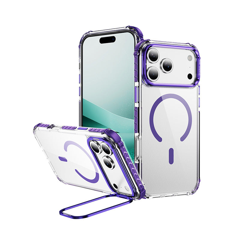 Transparent MagSafe Kickstand Case for iPhone 17 Series