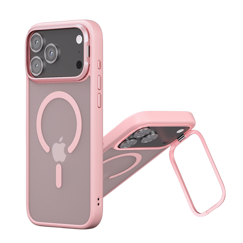 Matte Lens Stand Magnetic Case For iPhone 17 Series