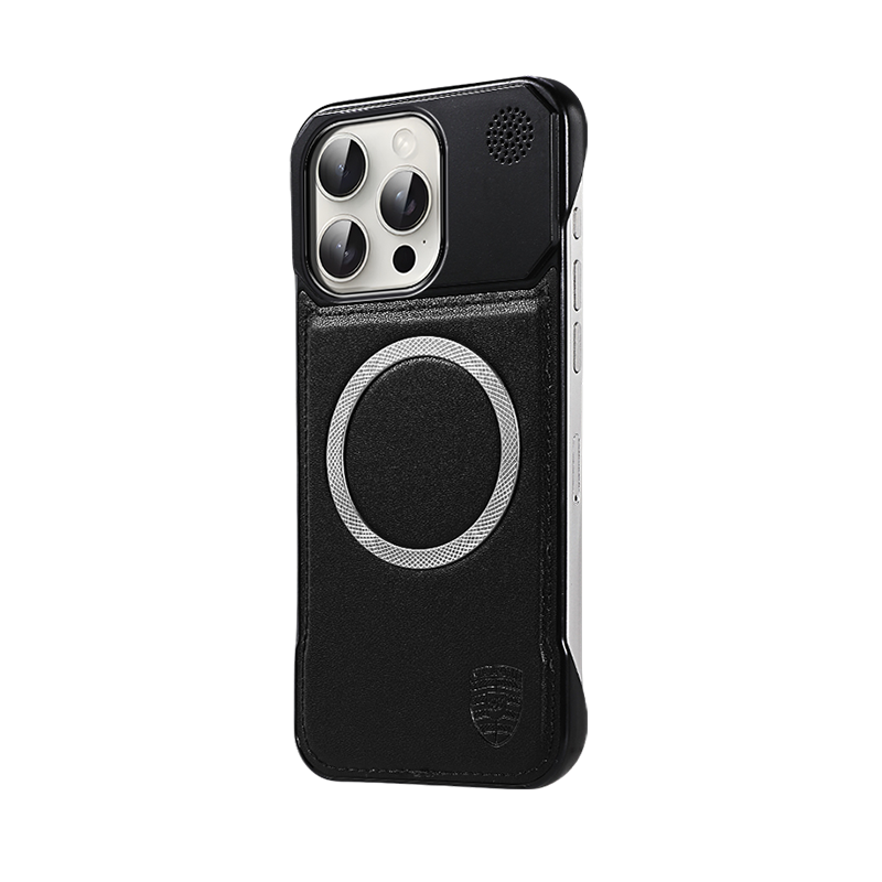 Frameless Leather Texture Magnetic Case For iPhone 16 Pro Max