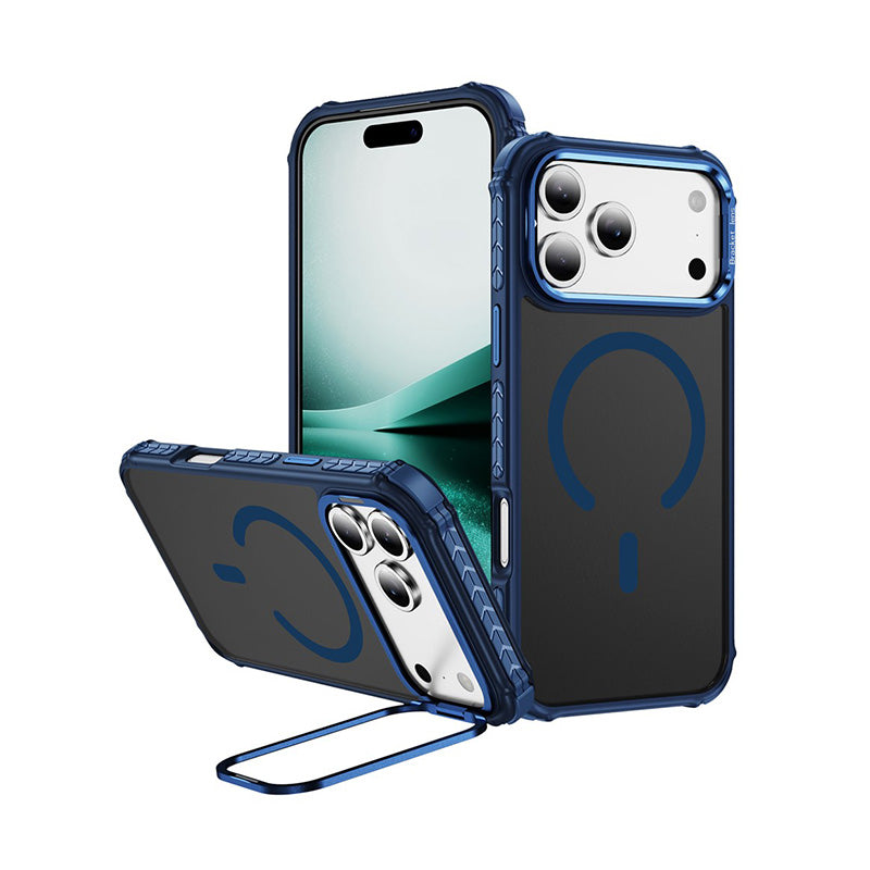 Skin-Feel Magnetic Kickstand Case for iPhone 17/16/15 Series