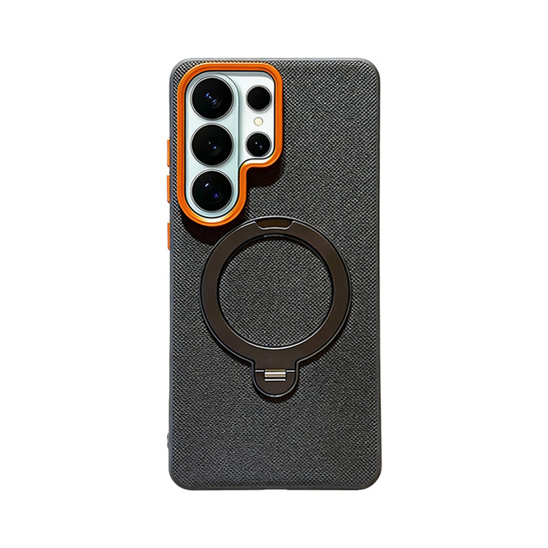 DiamondShield™ Magnetic Stand Leather Case for Samsung S26 Series