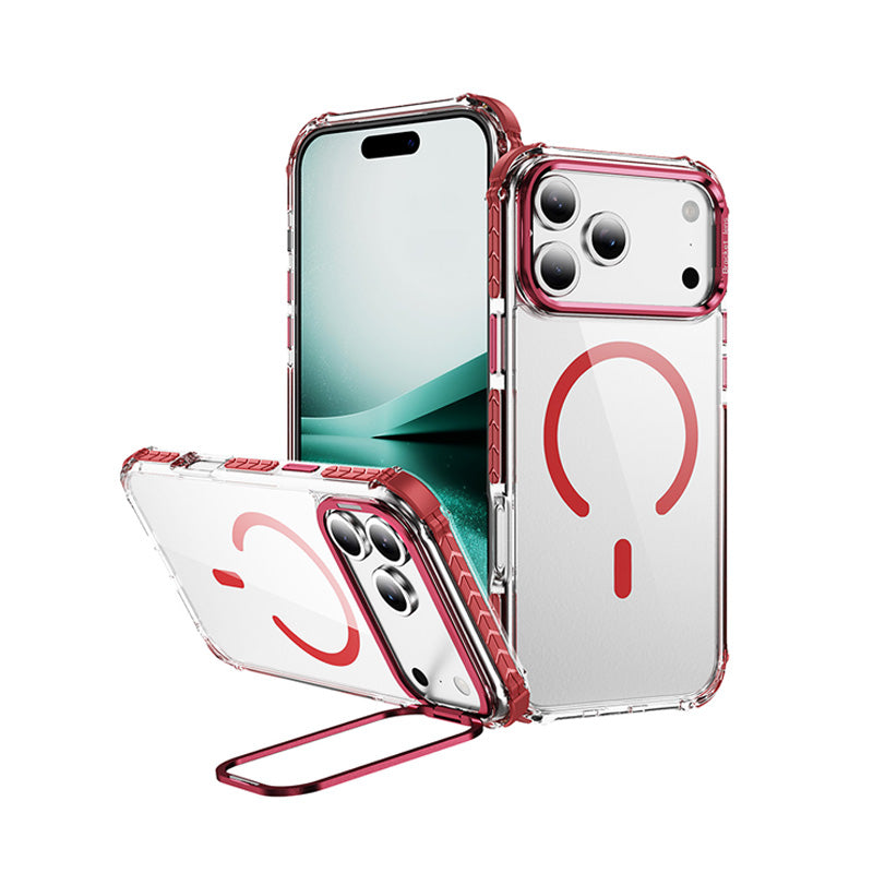 Transparent MagSafe Kickstand Case for iPhone 17 Series