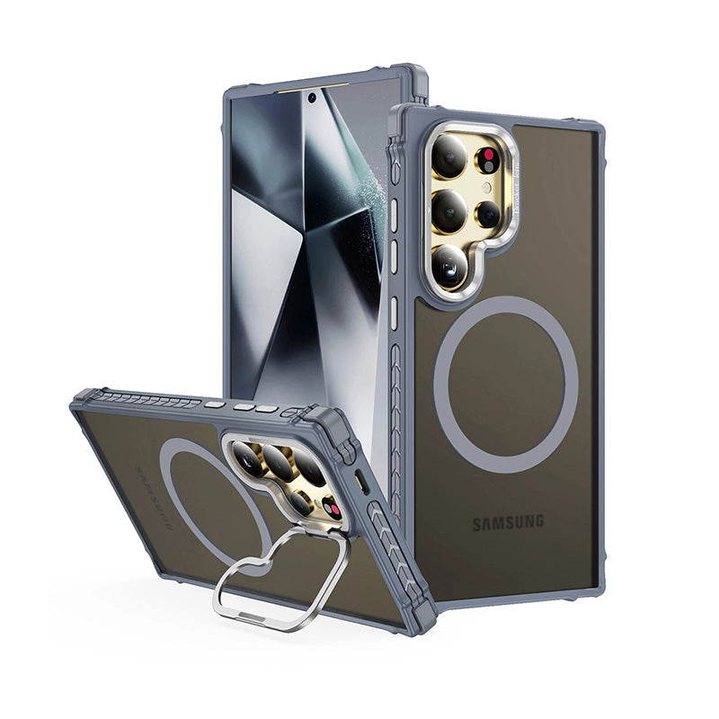  Transparent Black Matte Drop-Proof Stand Case For Samsung S26 Ultra
