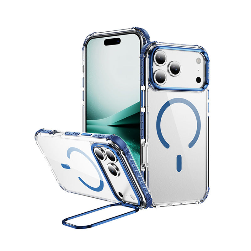 Transparent MagSafe Kickstand Case for iPhone 17 Series