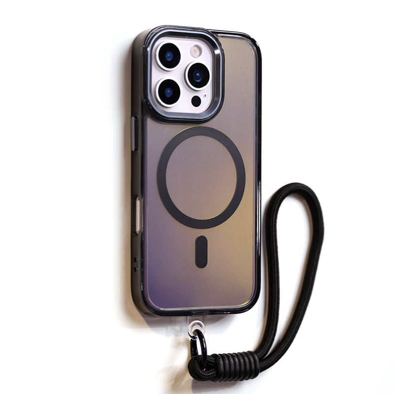 Colorful Magnetic Phone Case With Lanyard For iPhone 17 Pro Max