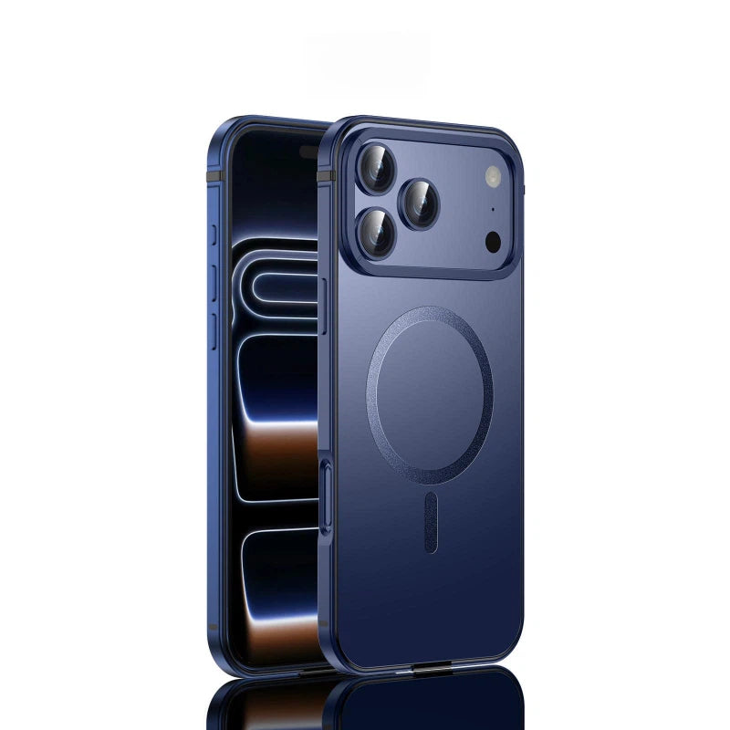 Aluminum Alloy Frame + Acrylic Backing MagSafe Case for iPhone 17 Series