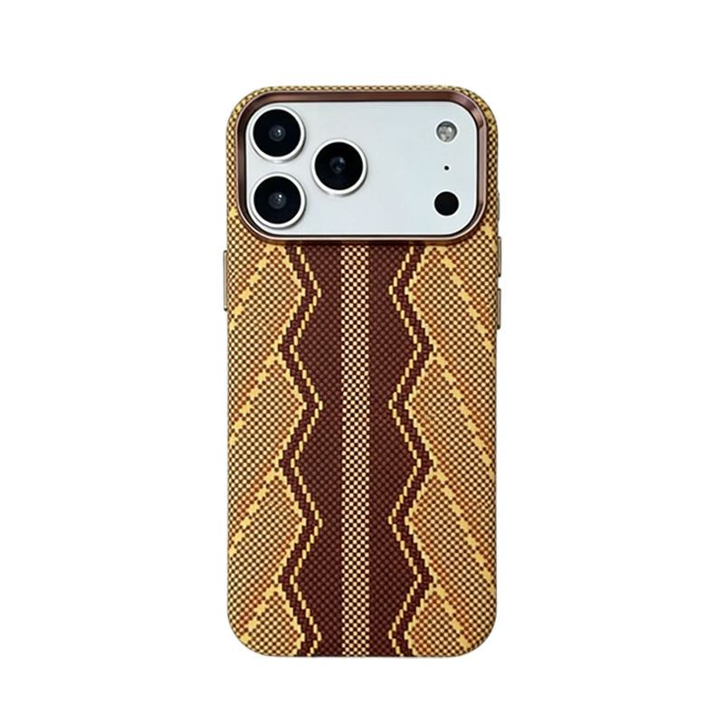 CASESUN Red Serpent Kevlar textured Slim MagSafe Case for iPhone 17 Series