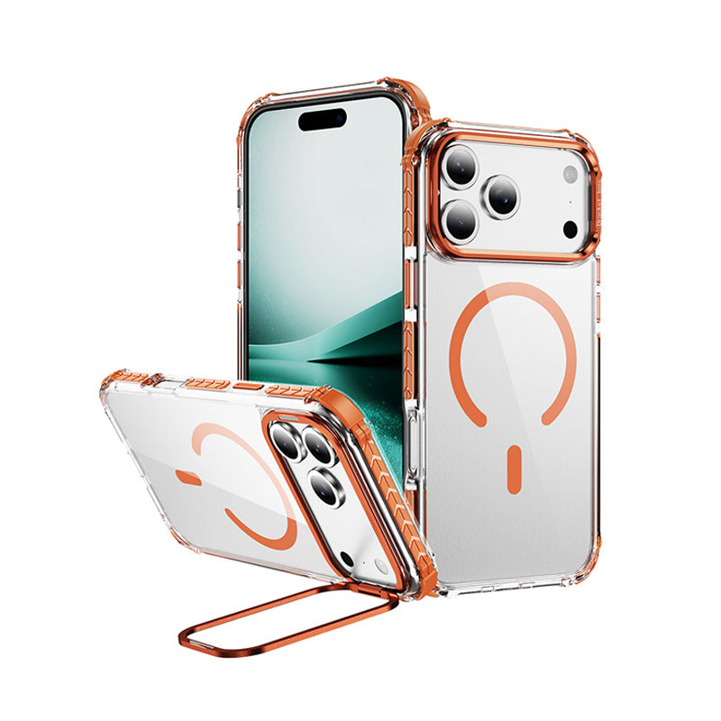Transparent MagSafe Kickstand Case for iPhone 17 Series