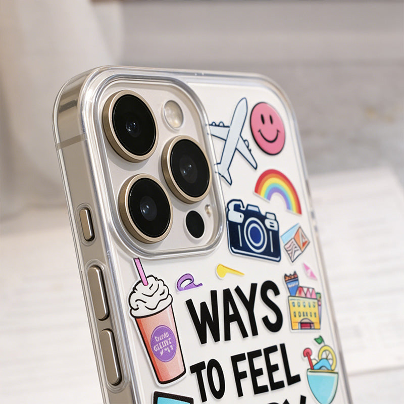 Ways to Feel Happy - Clear Protective Case
