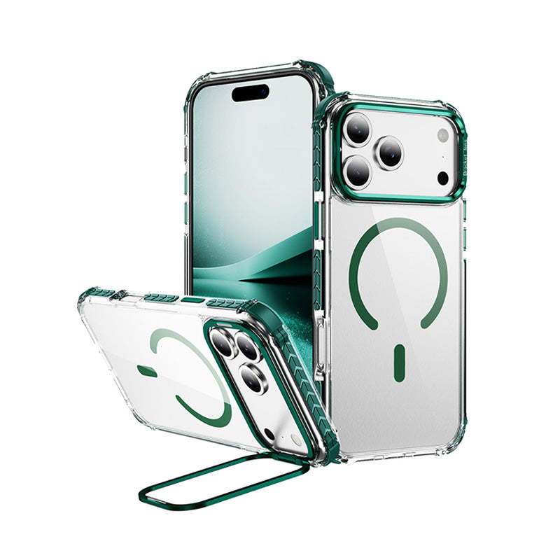 Transparent MagSafe Kickstand Case for iPhone 17 Series