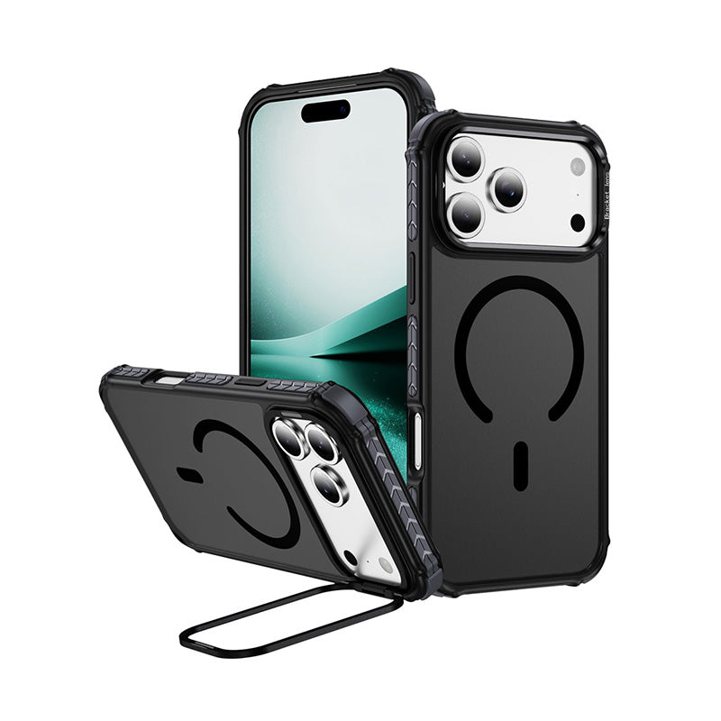  Skin-Feel Magnetic Kickstand Case for iPhone 17/16/15 Series