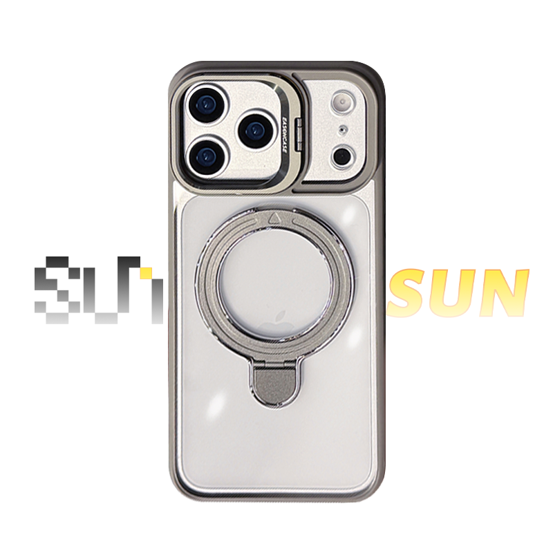 Magnetic Dual Stand Clear Case For iPhone 17/16/15/14 Series