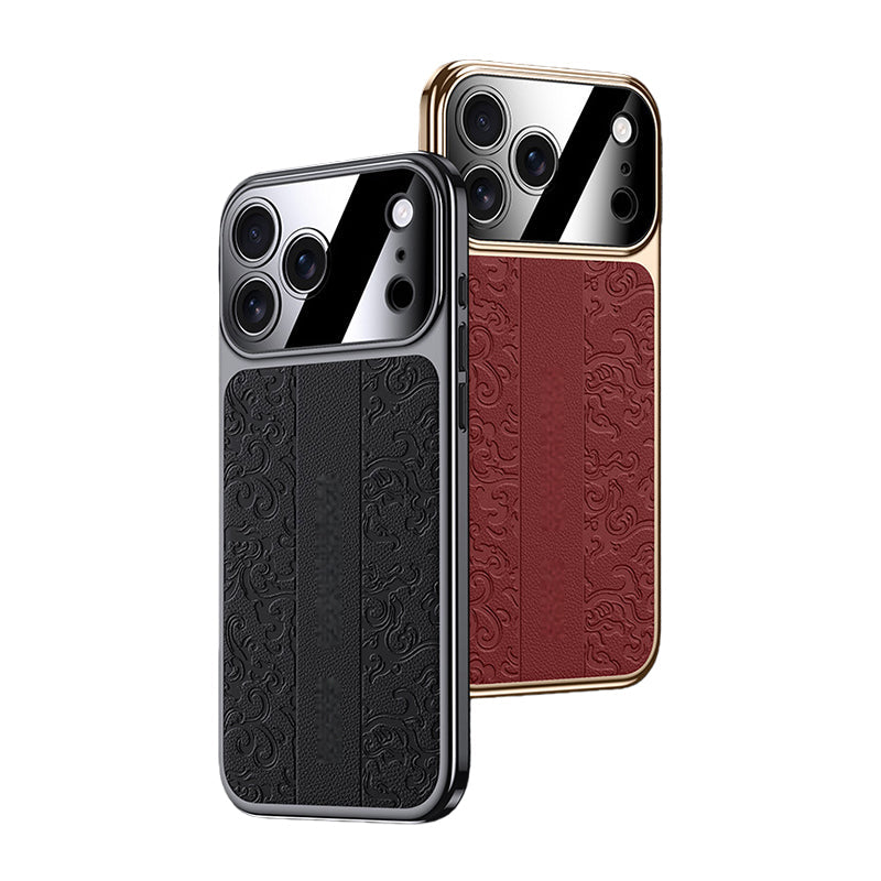 Luxury Dragon-Embossed Vegan Leather Case