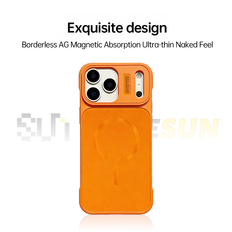 AG Back Panel Semi-Cover Magnetic Case for iPhone 17/16/15 Series