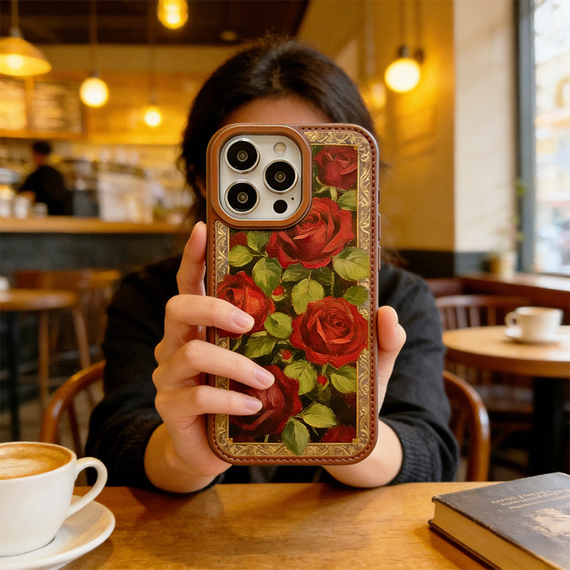 Vintage Rose Art Case  For iPhone 17/16/15 Series