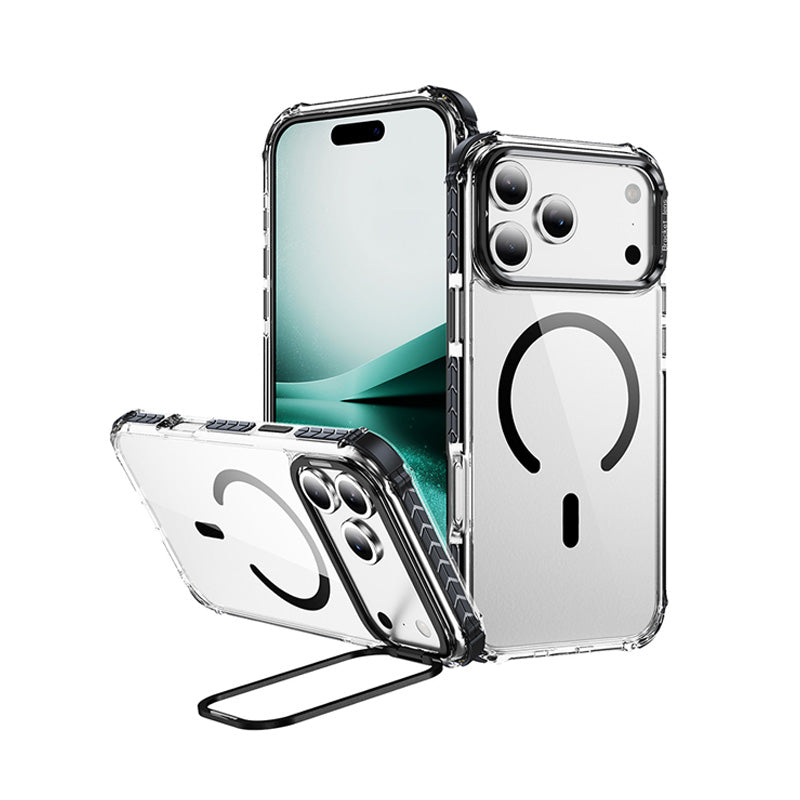 Transparent MagSafe Kickstand Case for iPhone 17 Series