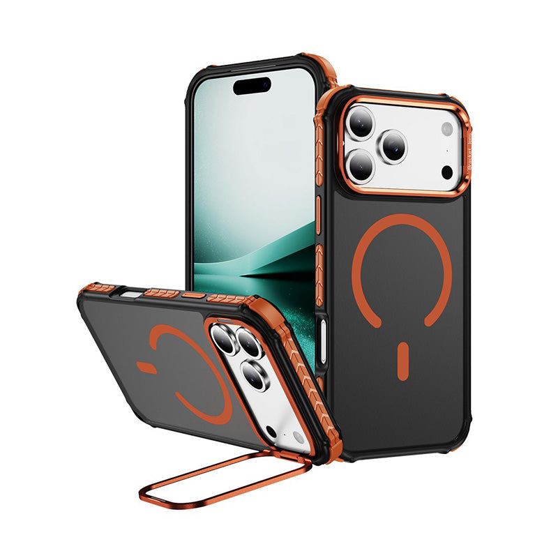  Skin-Feel Magnetic Kickstand Case for iPhone 17/16/15 Series