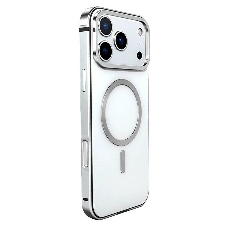 Aluminum Alloy Frame + Acrylic Backing MagSafe Case for iPhone 17 Series