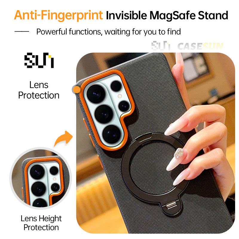 DiamondShield™ Magnetic Stand Leather Case for Samsung S26 Series