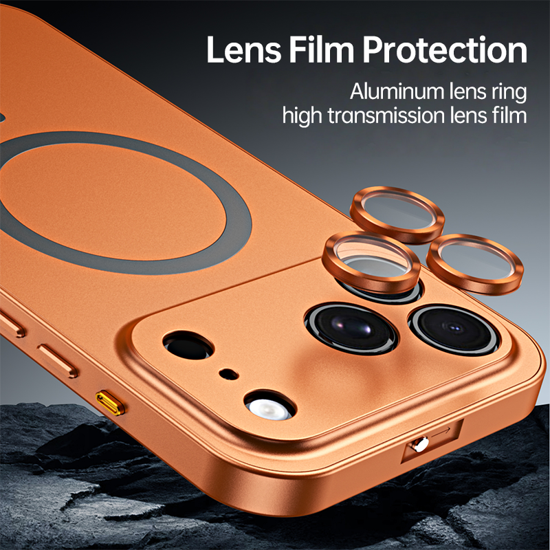  Aluminum Alloy Frame + Matte Back MagSafe Case For iPhone 17 Pro Max