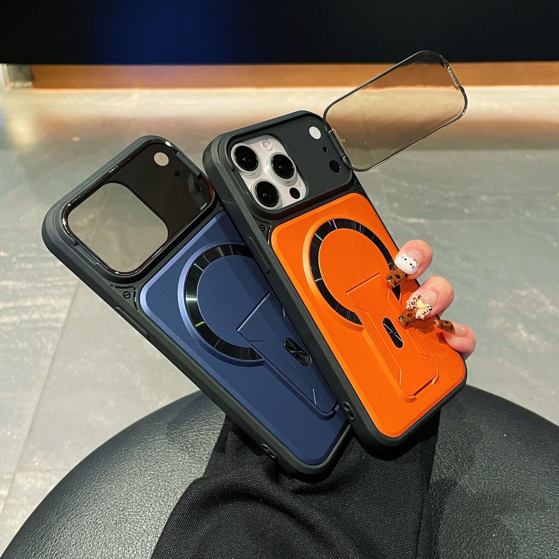 Full-Coverage Shock-Resistant Invisible Stand Case for iPhone 17 Series