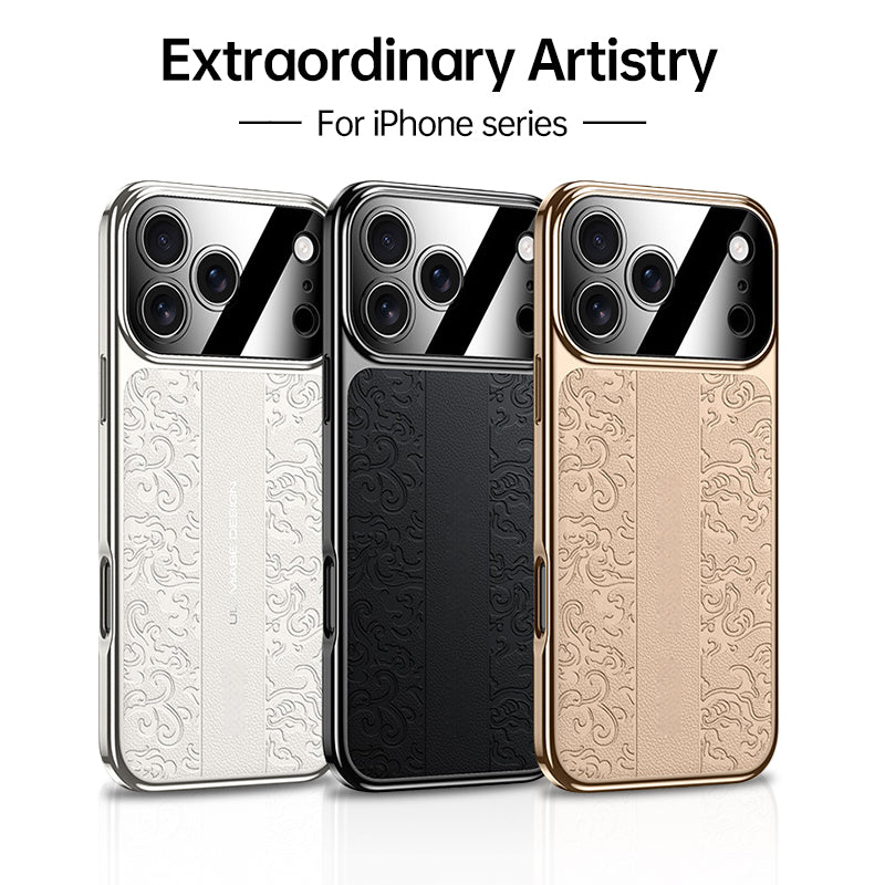 Luxury Dragon-Embossed Vegan Leather Case