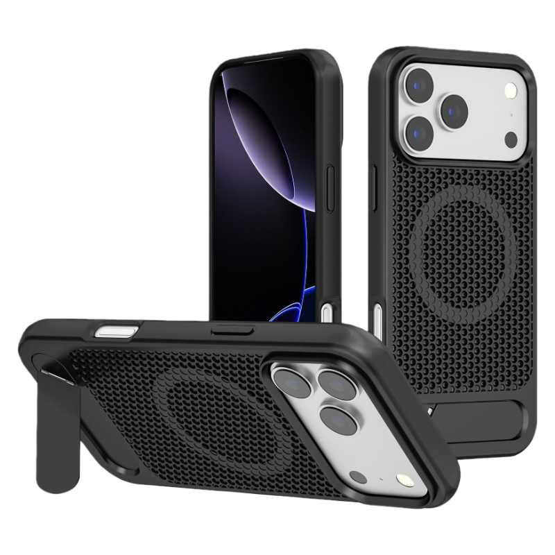 Flying Wing Stand Honeycomb Cooling Case For iPhone 17 Pro Max