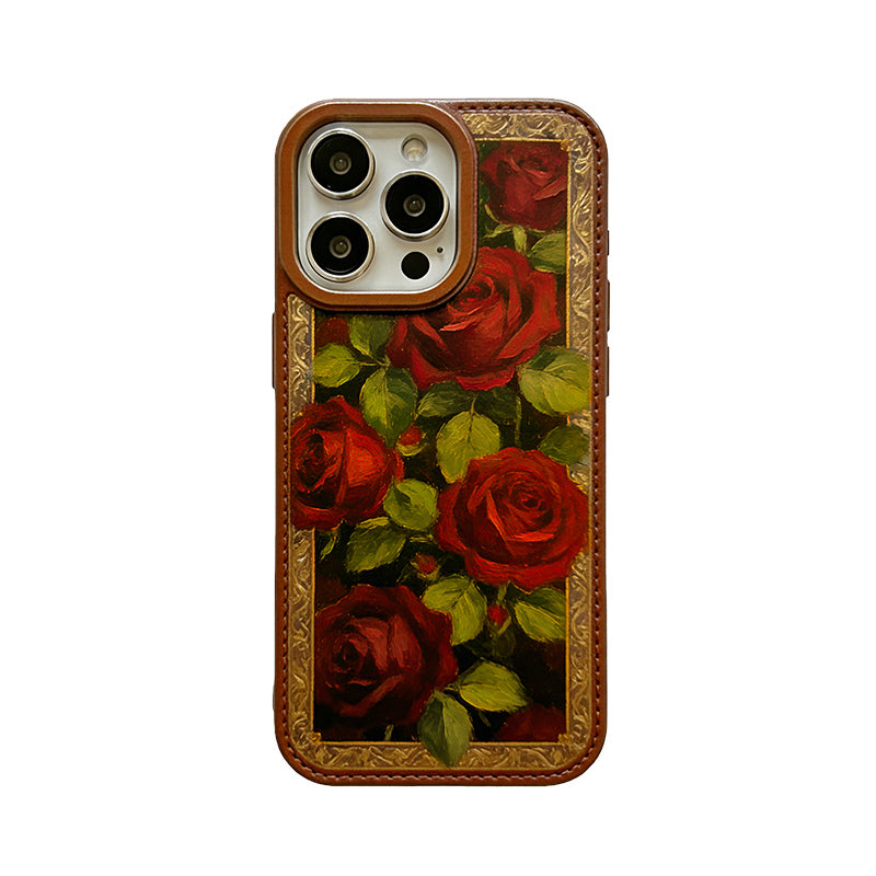 Vintage Rose Art Case  For iPhone 17/16/15 Series