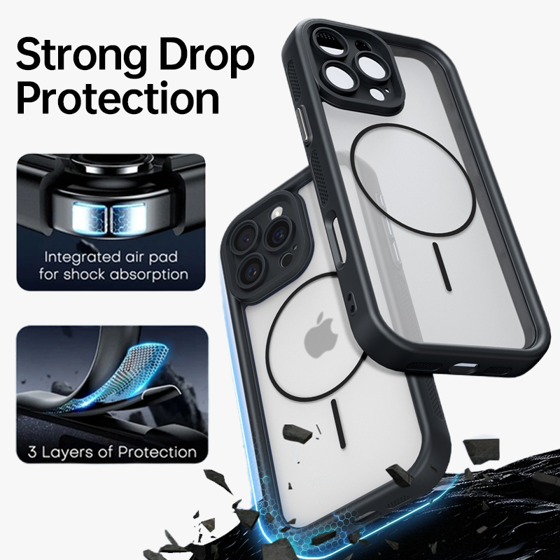 CrystalShield Magnetic Clear Case For iPhone 17 Pro Max