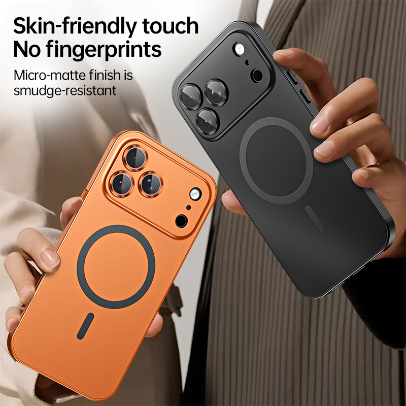  Aluminum Alloy Frame + Matte Back MagSafe Case For iPhone 17 Pro Max