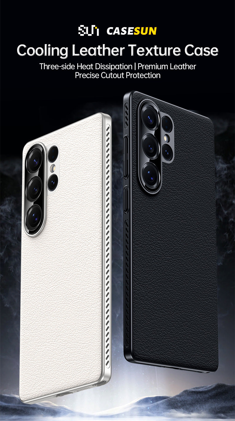 CASESUN Samsung Galaxy S26 Ultra magnetic leather texture cooling phone case