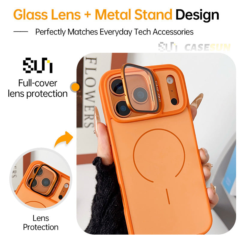 Minimal LensGuard Stand Case For iPhone 17/16/15/14 Series