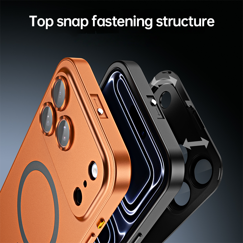  Aluminum Alloy Frame + Matte Back MagSafe Case For iPhone 17 Pro Max