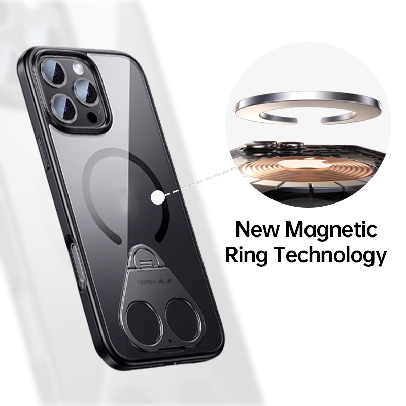 Tri-Ring Magnetic Stand Case For iPhone 17 Pro Max