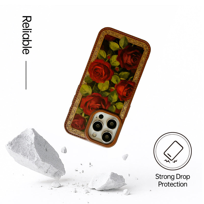 Vintage Rose Art Case  For iPhone 17/16/15 Series